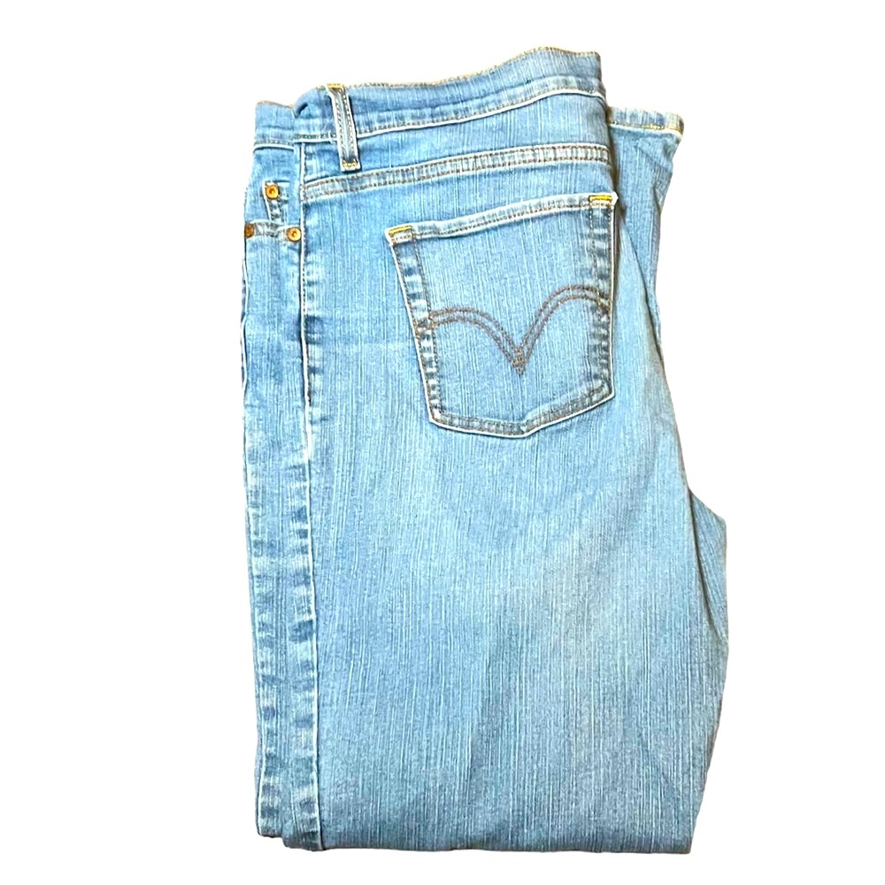 Levi’s Perfectly Slimming Boot Cut 512 Jeans Size 18 Short Blue